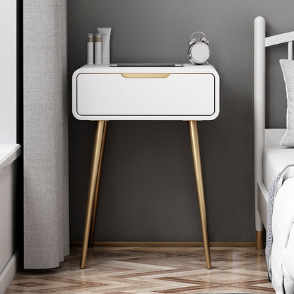 31.5" Height White/ Grey Wood Top Make-up Vanity with Drawer for Bedroom