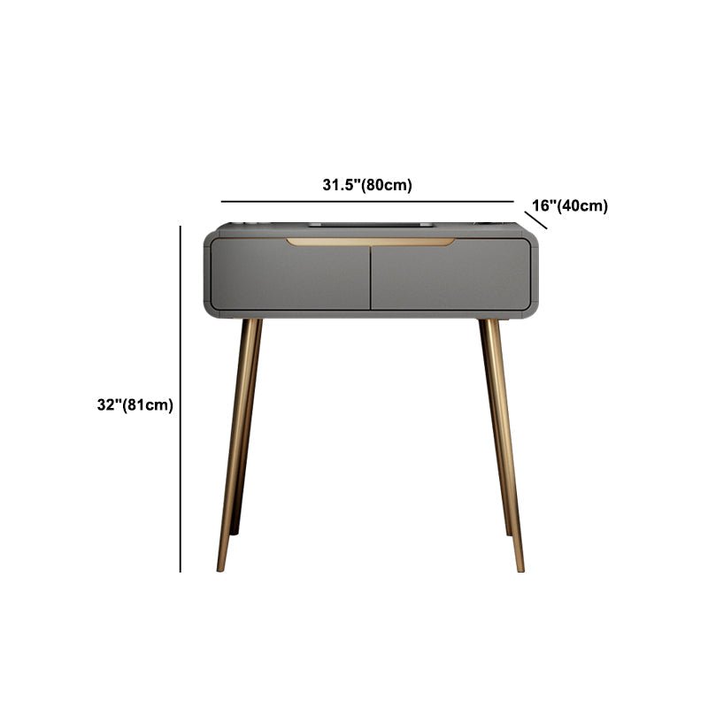 31,5 "Hoogte Wit/ grijze houten top make-up ijdelheid met lade voor slaapkamer