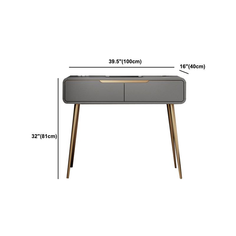 31.5" Height White/ Grey Wood Top Make-up Vanity with Drawer for Bedroom