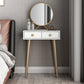 29.5 "Vanidad de maquillaje de maquillaje de madera blanca de 29.5" con 2 cajones para dormitorio