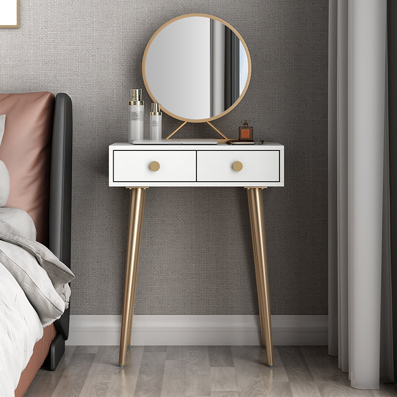 29,5 "Hoogte Witte houten top make-up ijdelheid met 2 lade voor slaapkamer