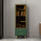 Modern Rectangle Accent Cabinet with Straight Legs and 2 Drawers 20"L x 12"W x 60"H Green Clearhalo 'Cabinets & Chests' 'cabinets_chests' 'furn' 'furn_cabinets_chests' 'Furniture' 'Living Room Furniture' 5422765