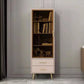 Modern Rectangle Accent Cabinet with Straight Legs and 2 Drawers 20"L x 12"W x 60"H Champagne Clearhalo 'Cabinets & Chests' 'cabinets_chests' 'furn' 'furn_cabinets_chests' 'Furniture' 'Living Room Furniture' 5422766