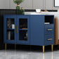 Modern Accent Cabinet with Straight Legs and 2 Drawers and 1/2 Doors