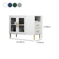 Modern Accent Cabinet with Straight Legs and 2 Drawers and 1/2 Doors