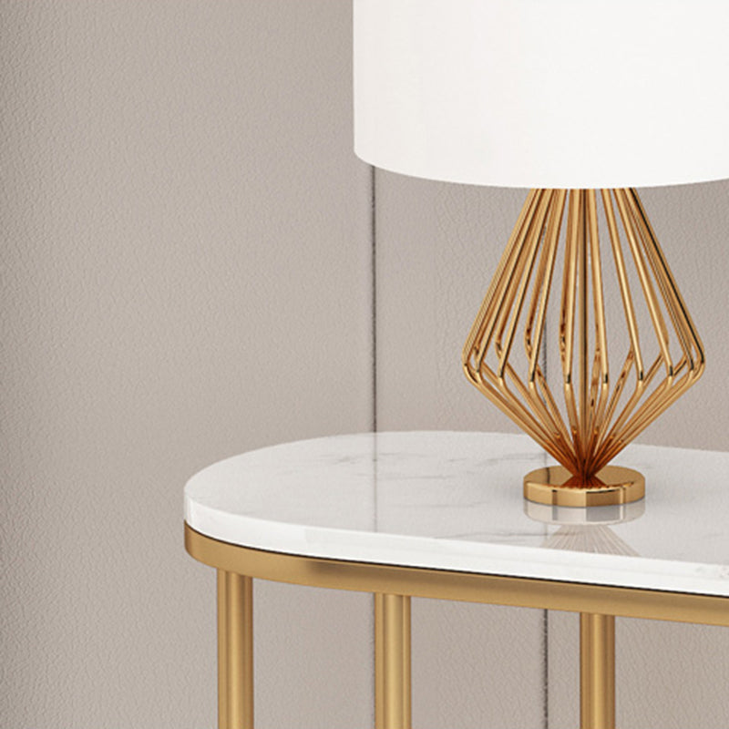 4 Beine Glam Marmor/Metall Ovaler kratzfester Konsolentisch