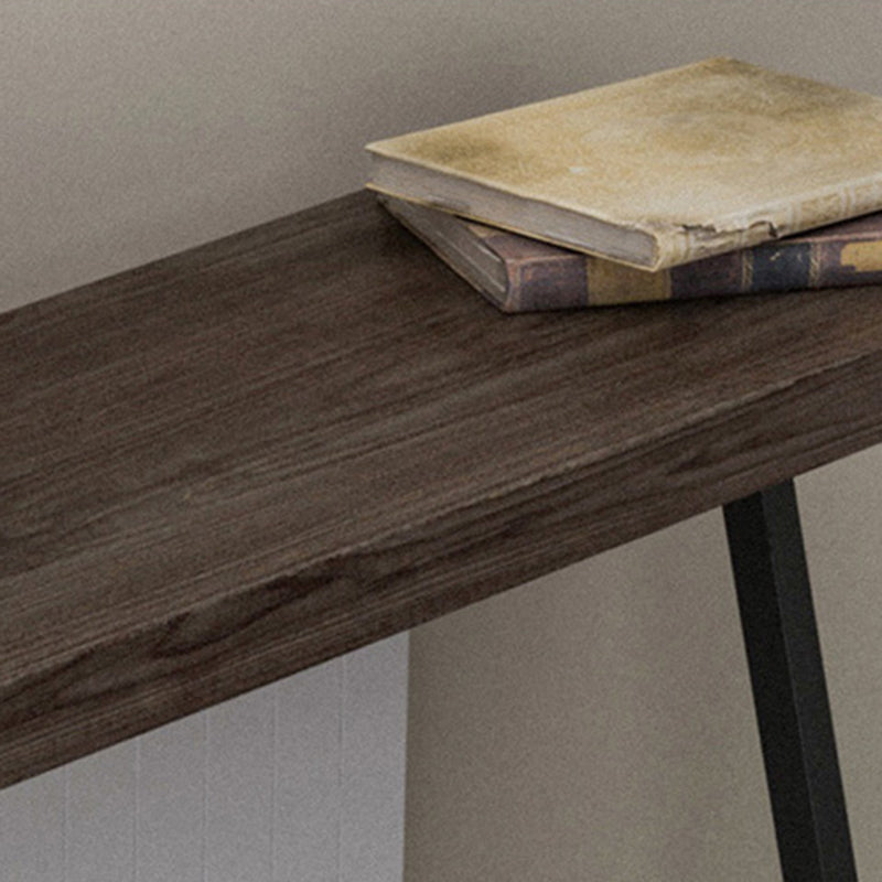 Tabella della console con console a metà secolo in legno massiccio, 31,49 "H