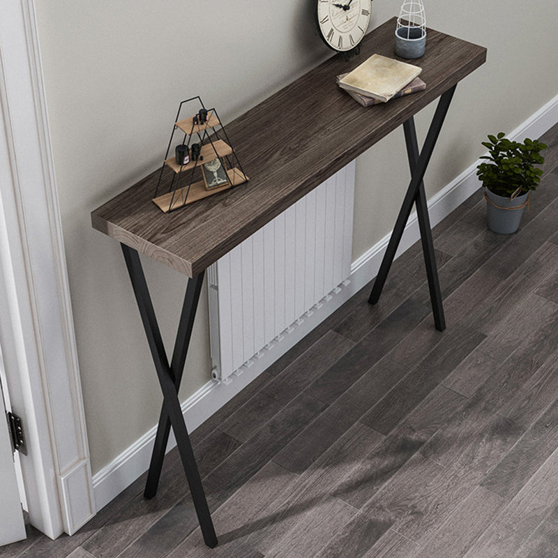 Tabella della console con console a metà secolo in legno massiccio, 31,49 "H
