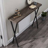 Tabella della console con console a metà secolo in legno massiccio, 31,49 "H