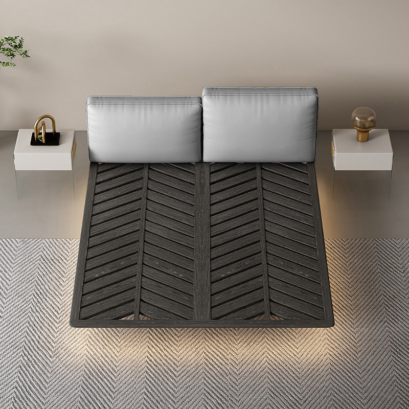 Testiera imbottita in stile moderno/letto di sospensione in pelle grigia bianca