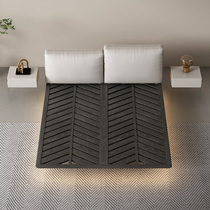 Testiera imbottita in stile moderno/letto di sospensione in pelle grigia bianca