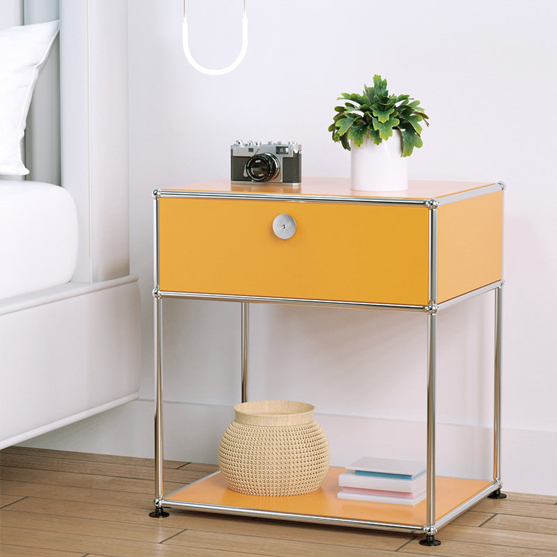 Contemporary Sideboard Engineered Wood Sideboard for Living Room 16"L x 16"W x 20"H Orange Clearhalo 'buffet_sideboard' 'Buffets & Sideboards' 'furn' 'furn_buffet_sideboard' 'Furniture' 'Kitchen & Dining Furniture' 5427465