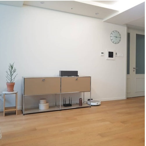 Contemporary Sideboard Engineered Wood Sideboard for Living Room 59"L x 14"W x 29.5"H Brown Clearhalo 'buffet_sideboard' 'Buffets & Sideboards' 'furn' 'furn_buffet_sideboard' 'Furniture' 'Kitchen & Dining Furniture' 5427471