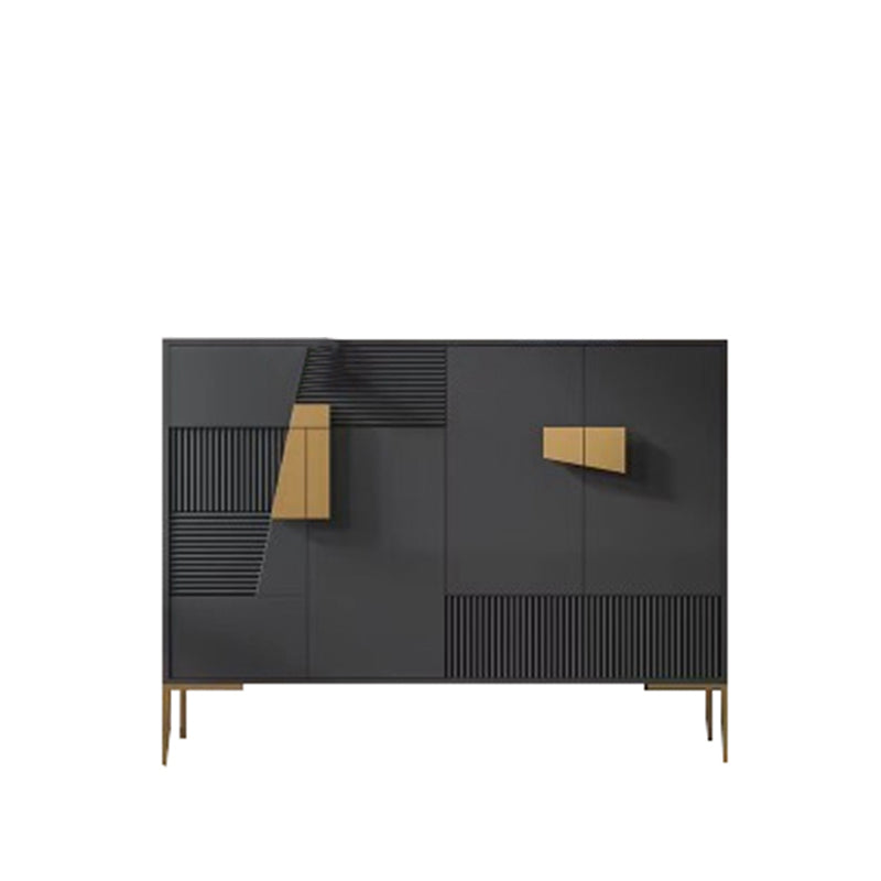 41.34"H Sideboard Glam Style Dining Server for Kitchen and Living Room Black Clearhalo 'buffet_sideboard' 'Buffets & Sideboards' 'furn' 'furn_buffet_sideboard' 'Furniture' 'Kitchen & Dining Furniture' 5427576