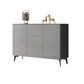 Wooden Storage Sideboard Modern Storage Cabinets with Drawers and Doors Grey Clearhalo 'buffet_sideboard' 'Buffets & Sideboards' 'furn' 'furn_buffet_sideboard' 'Furniture' 'Kitchen & Dining Furniture' 5427688