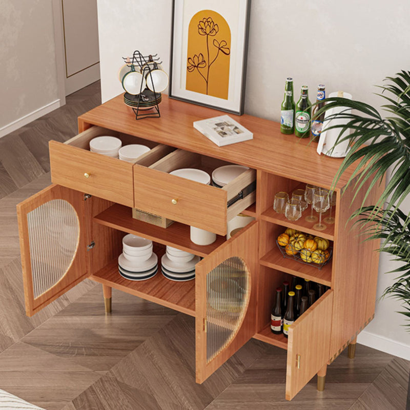 Sideboard glam in legno massiccio cucina da pranzo sideboard con porta