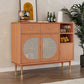 Sideboard glam in legno massiccio cucina da pranzo sideboard con porta