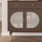 Sideboard glam in legno massiccio cucina da pranzo sideboard con porta