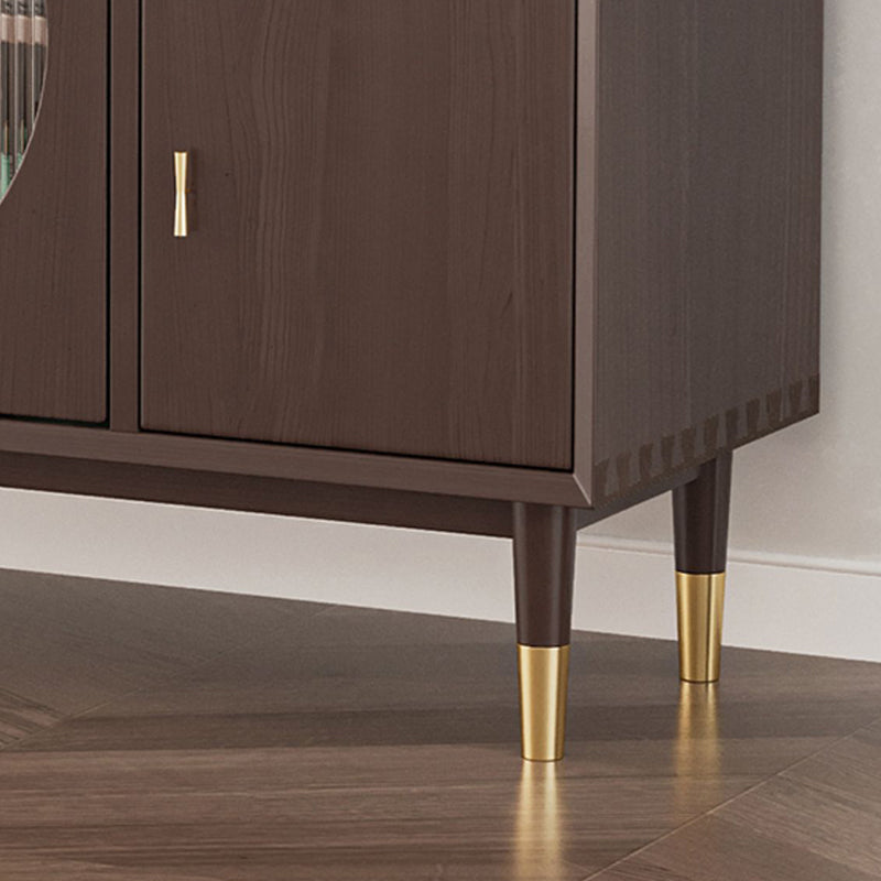 Sideboard glam in legno massiccio cucina da pranzo sideboard con porta