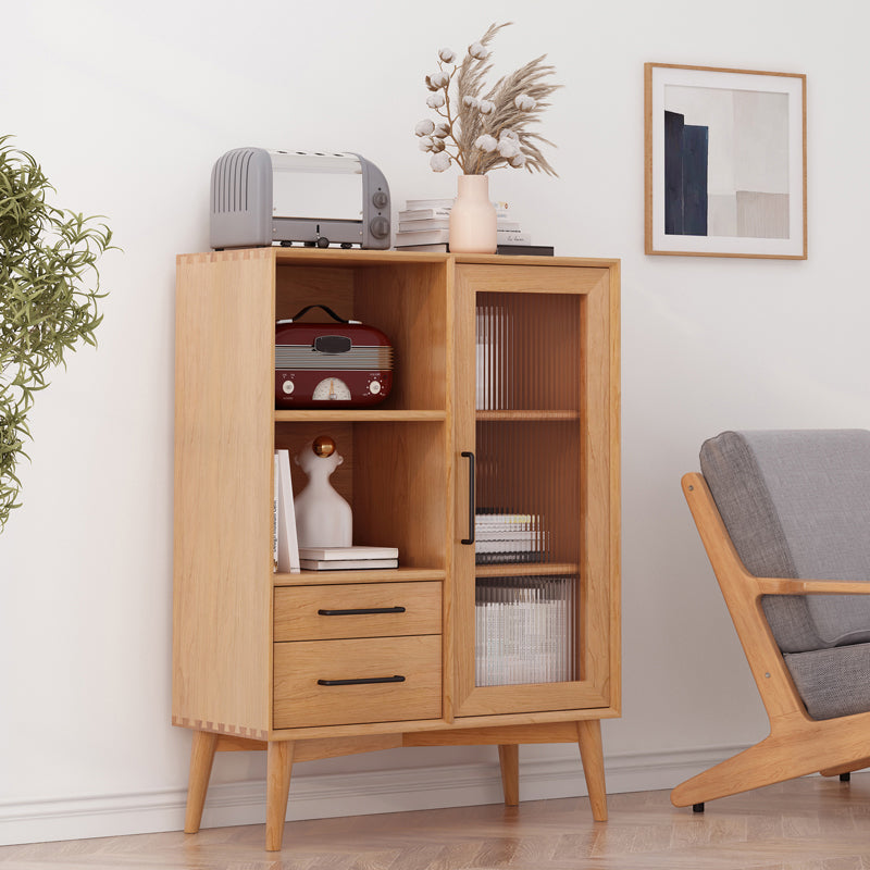 Contemporary Pine Solid Wood Sideboard 2 Drawer Side Board for Dining Room Clearhalo 'buffet_sideboard' 'Buffets & Sideboards' 'furn' 'furn_buffet_sideboard' 'Furniture' 'Kitchen & Dining Furniture' 5427802