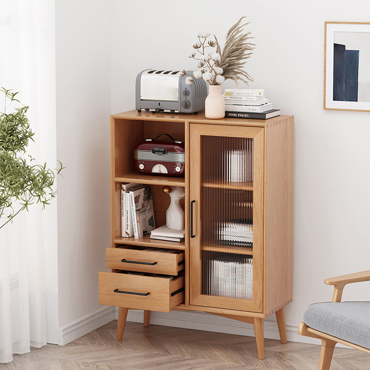 Contemporary Pine Solid Wood Sideboard 2 Drawer Side Board for Dining Room Clearhalo 'buffet_sideboard' 'Buffets & Sideboards' 'furn' 'furn_buffet_sideboard' 'Furniture' 'Kitchen & Dining Furniture' 5427810