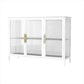 Glam Iron Dining Server Glass Doors Cabinet Sideboard per il ristorante