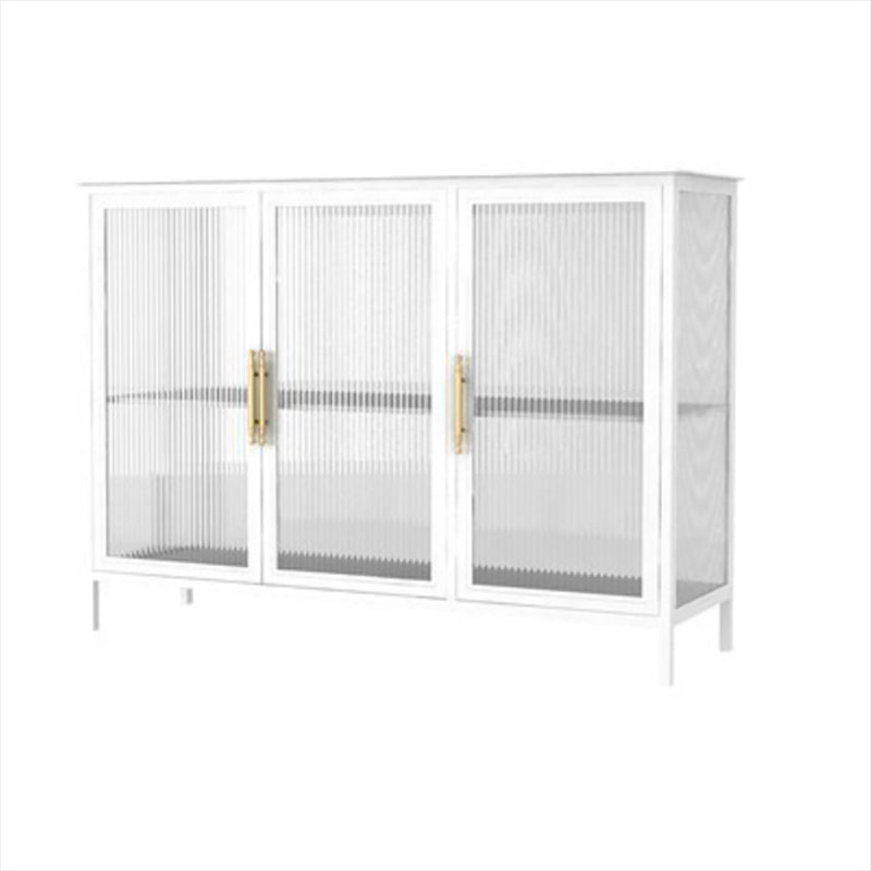 Glam Iron Dining Server Glass Doors Cabinet Sideboard per il ristorante