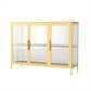 Glam Iron Dining Server Glass Doors Cabinet Sideboard per il ristorante