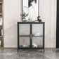 Glam Iron Dining Server Glass Doors Cabinet Sideboard per il ristorante