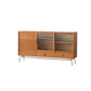 Contemporary 35'' Height Sideboard Table 3 Doors 2 Drawer Buffet Table for Living Room