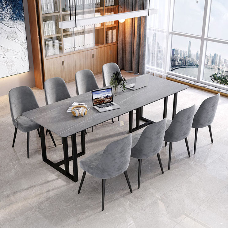 長方形のホームオフィスライティングデスクインダストリアルスタイルの石造りのオフィスデスク