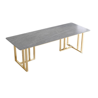 長方形のホームオフィスライティングデスクインダストリアルスタイルの石造りのオフィスデスク