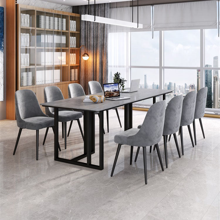 長方形のホームオフィスライティングデスクインダストリアルスタイルの石造りのオフィスデスク