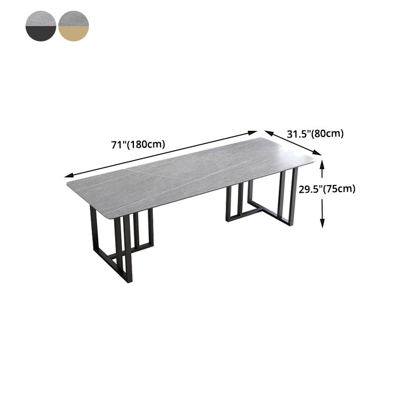 長方形のホームオフィスライティングデスクインダストリアルスタイルの石造りのオフィスデスク