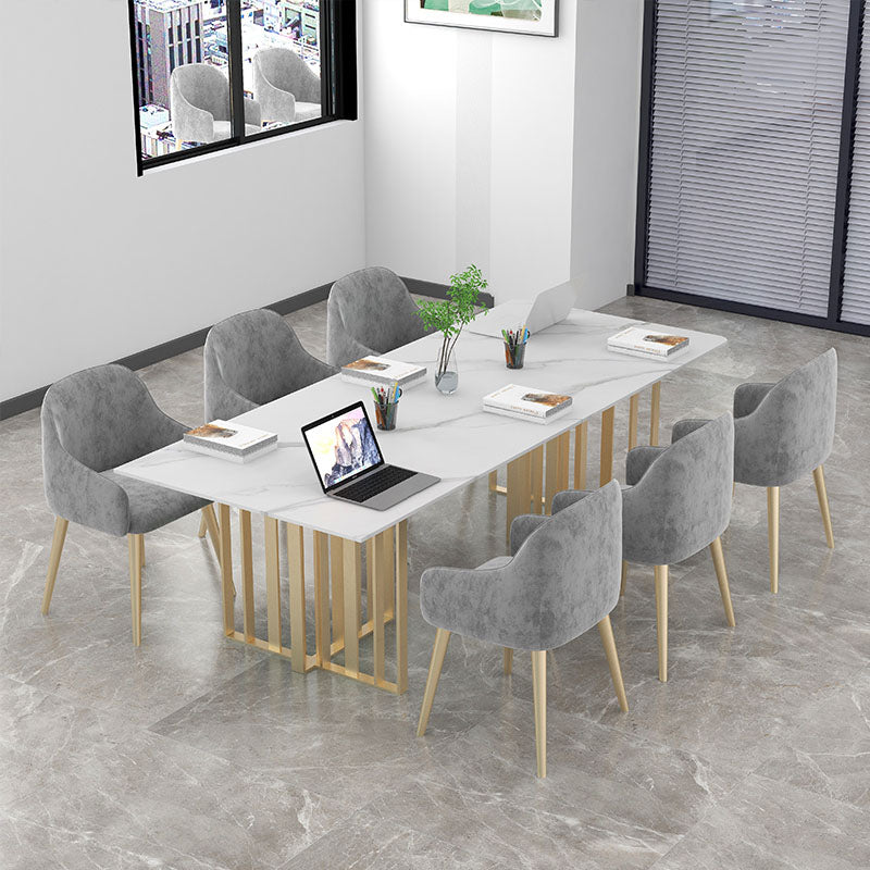 Industrial Style Writing Desk Rectangular Sintered Stone Office Desk for Office Clearhalo 'furn' 'furn_office_desk' 'Furniture' 'Office Desks' 'Office Furniture' 'office_desk' 5427931