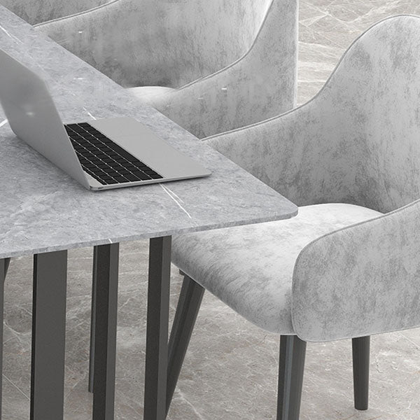 Industrial Style Writing Desk Rectangular Sintered Stone Office Desk for Office Clearhalo 'furn' 'furn_office_desk' 'Furniture' 'Office Desks' 'Office Furniture' 'office_desk' 5427938