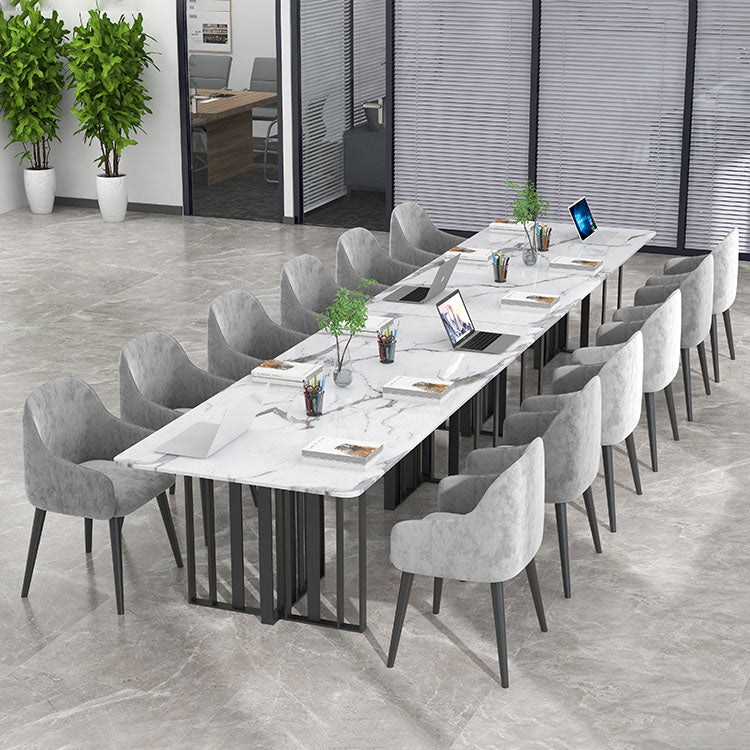 Industrial Style Writing Desk Rectangular Sintered Stone Office Desk for Office Clearhalo 'furn' 'furn_office_desk' 'Furniture' 'Office Desks' 'Office Furniture' 'office_desk' 5427941