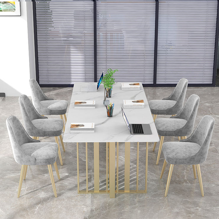 Industrial Style Writing Desk Rectangular Sintered Stone Office Desk for Office Clearhalo 'furn' 'furn_office_desk' 'Furniture' 'Office Desks' 'Office Furniture' 'office_desk' 5427942