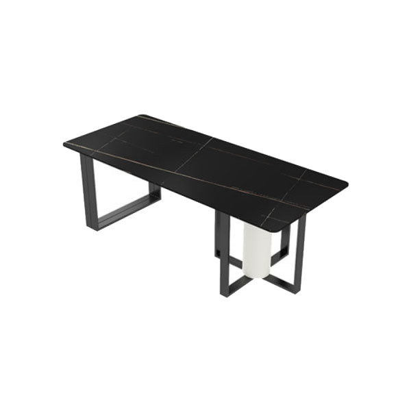 工業スタイルの長方形のライティングデスクストーントップオフィスデスク