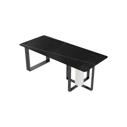 工業スタイルの長方形のライティングデスクストーントップオフィスデスク