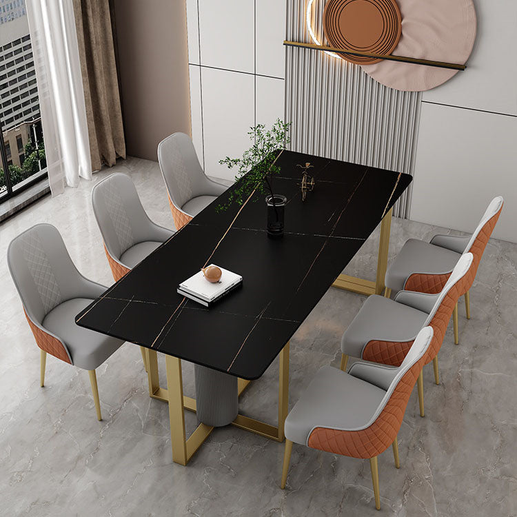 工業スタイルの長方形のライティングデスクストーントップオフィスデスク