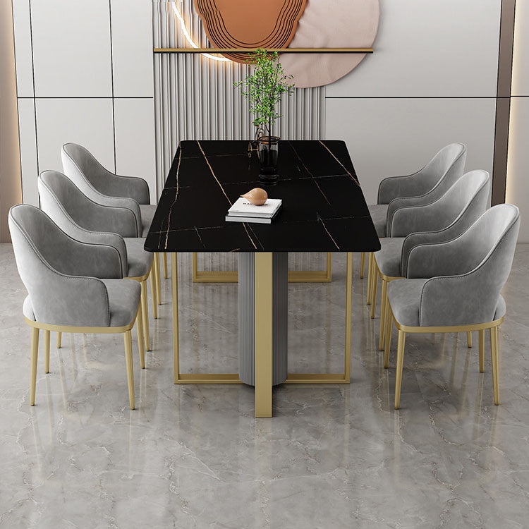 工業スタイルの長方形のライティングデスクストーントップオフィスデスク