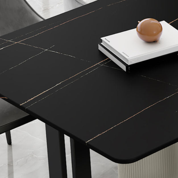 工業スタイルの長方形のライティングデスクストーントップオフィスデスク