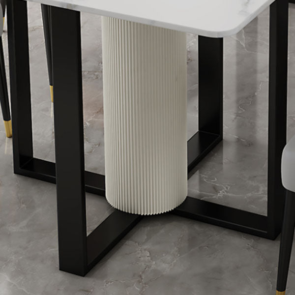 工業スタイルの長方形のライティングデスクストーントップオフィスデスク