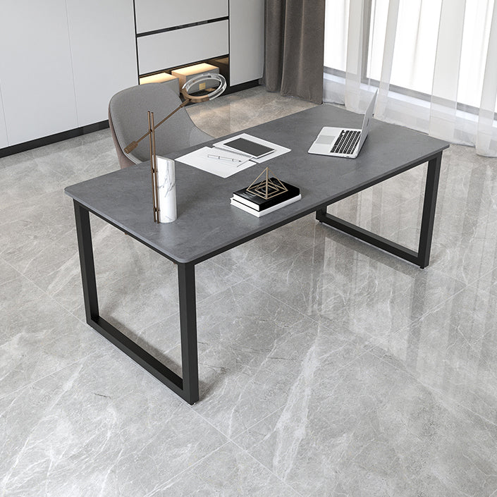 Modern Rectangular Writing Desk Sintered Stone Office Desk for Home Clearhalo 'furn' 'furn_office_desk' 'Furniture' 'Office Desks' 'Office Furniture' 'office_desk' 5427964