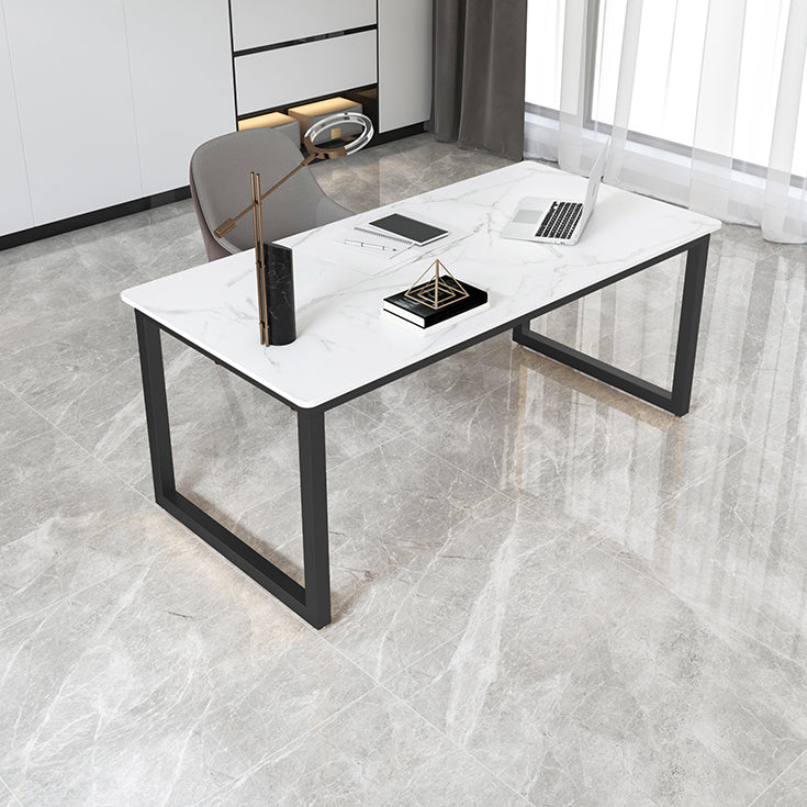 Modern Rectangular Writing Desk Sintered Stone Office Desk for Home Clearhalo 'furn' 'furn_office_desk' 'Furniture' 'Office Desks' 'Office Furniture' 'office_desk' 5427966