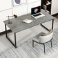 Rectangular Home Office Writing Desk Contemporary Style Stone Office Desk