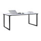 Rectangular Home Office Writing Desk Contemporary Style Stone Office Desk