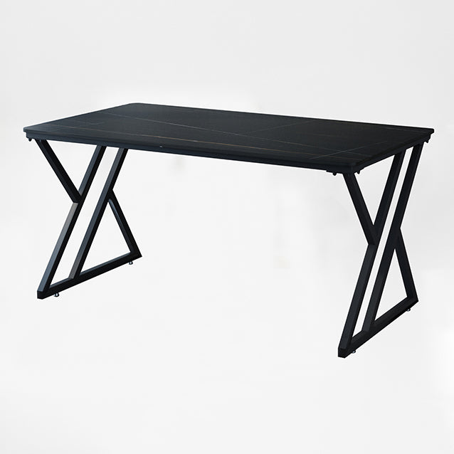 Zeitgenössischer Stil rechteckiger Schreibtisch Stein Schlitten Basis Büro Schreibtisch