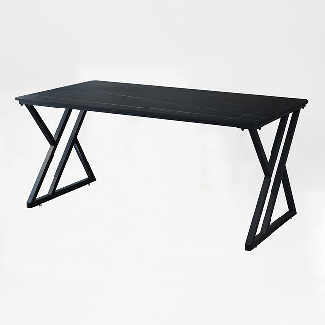 Zeitgenössischer Stil rechteckiger Schreibtisch Stein Schlitten Basis Büro Schreibtisch